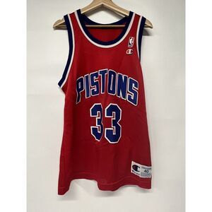 Vintage 90s Grant Hill Detroit Pistons #33 NBA Champion Jersey Size 40